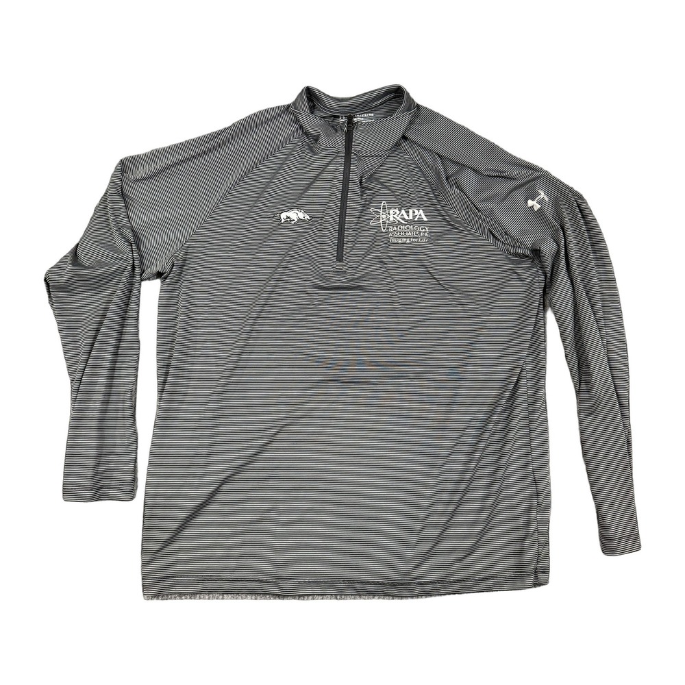 Under Armour Arkansas Razorbacks RAPA HeatGear 1/4 Zip Pullover Mens XXL Gray